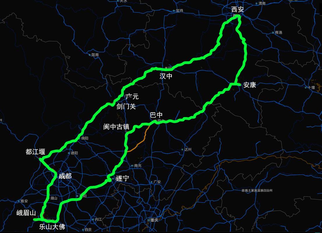 西安到四川自驾游路线怎么走？-第2张图片-星月文旅