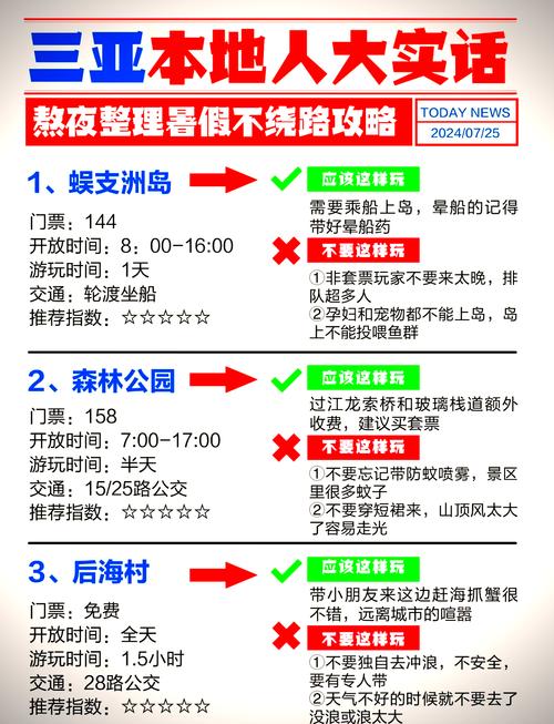 三亚自由行攻略有哪些必玩和避坑？-第1张图片-星月文旅